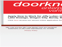 Tablet Screenshot of jiffylubejobs.com